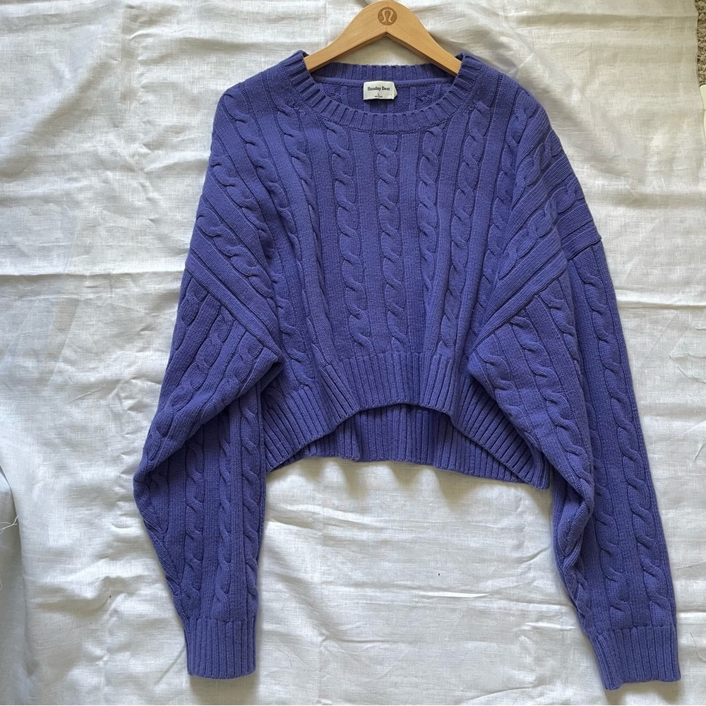 Sunday Best Peggy Cropped Sweater (L)